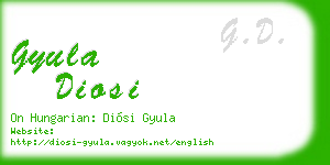 gyula diosi business card
